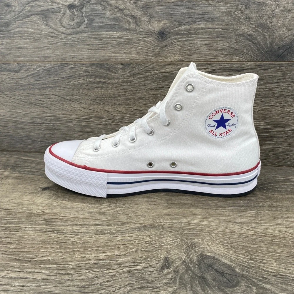 Converse Chuck Taylor All Star Move Sneakers Kids Size 7 White Platform High Top